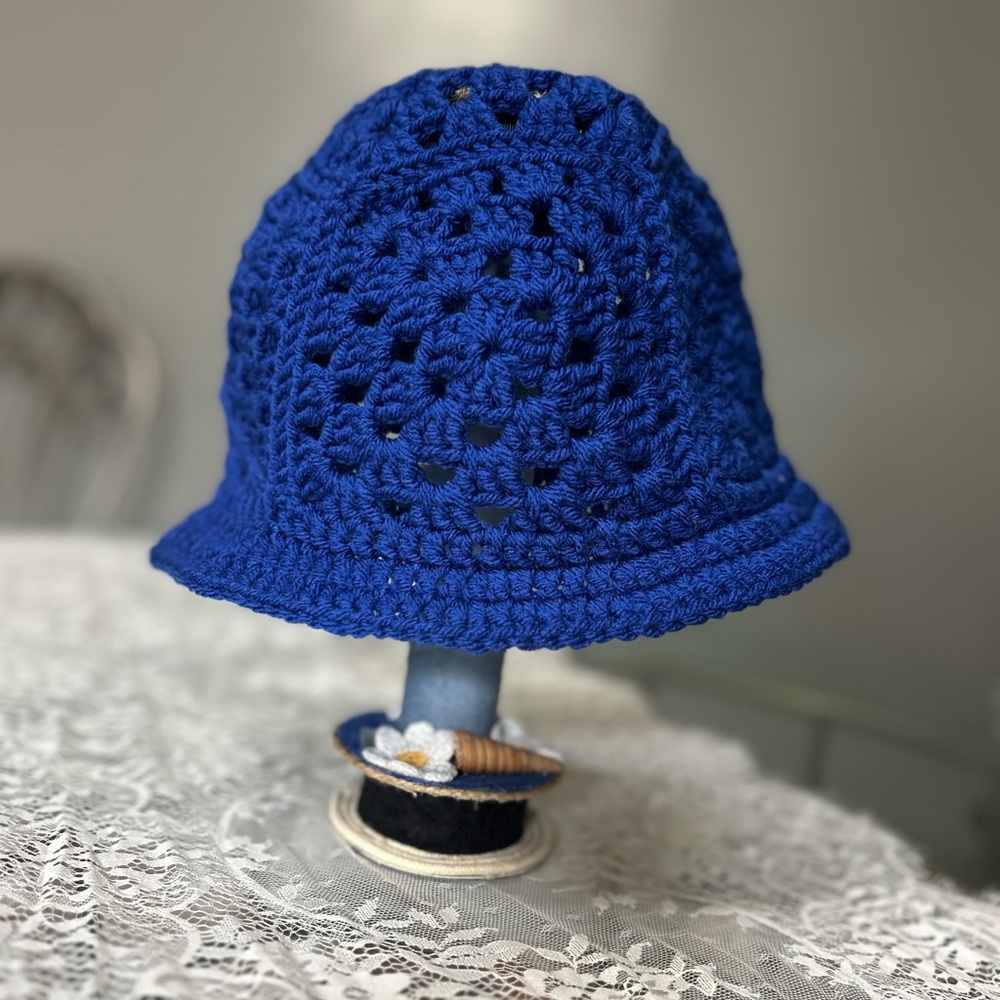Handcrafted Blue Crochet Hat